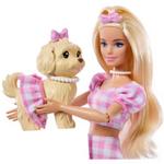 Barbie Twinning Looks Fashion Doll With Pet Dog, Matching Pink Clothes & Accessories, Blonde - Thumbnail 3 of 5