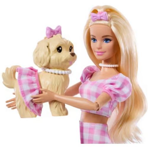 Barbie Twinning Looks Fashion Doll With Pet Dog, Matching Pink Clothes & Accessories, Blonde - Primary Image