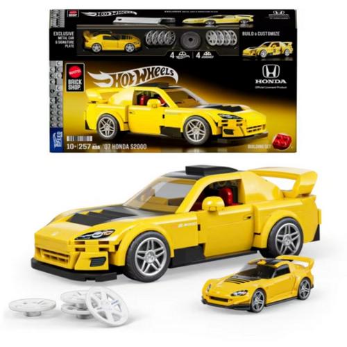 Mattel Brick Shop Hot Wheels 07 Honda S2000 Building Toy Kit (257 Pieces) - Primary Image