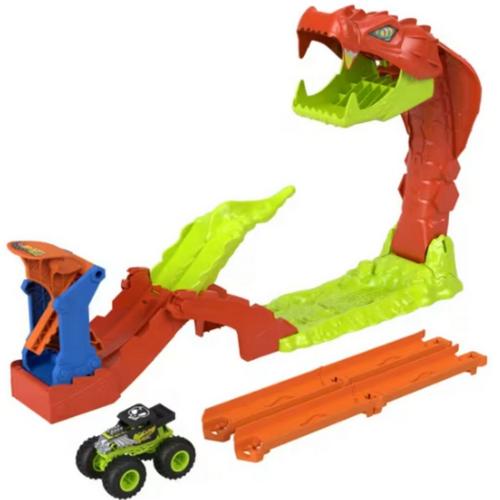 Hot Wheels Monster Trucks Snake Slam Takedown Playset With 164 Scale Bone Shaker Toy Vehicle - Primary Image