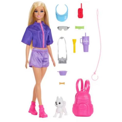 Barbie Malibu Outdoor Adventures Fashion Doll With 10+ Camping-Themed Accessories including Pet - Primary Image