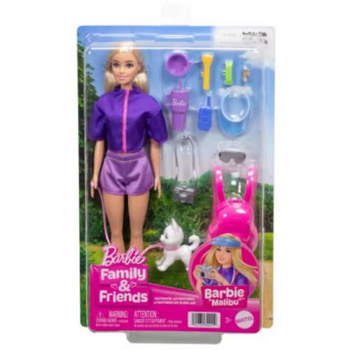 Barbie Malibu Outdoor Adventures Fashion Doll With 10+ Camping-Themed Accessories including Pet - Primary Image