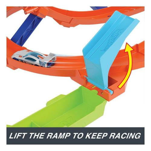 Hot Wheels Action Loop Cyclone Challenge Track Set With 164 Scale Toy Car, Easy Storage - Primary Image