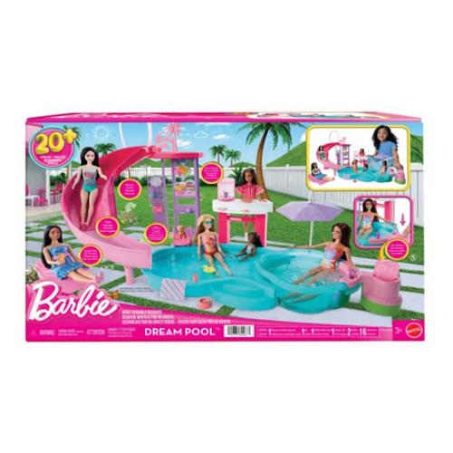 Barbie Dream Pool Playset with Slide and Bubbling Hot Tub - Primary Image