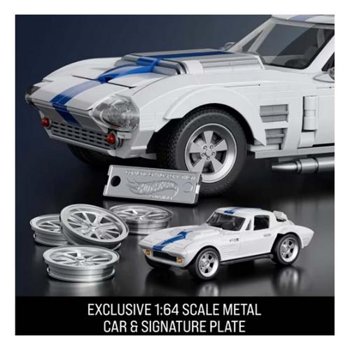 Mattel Brick Shop Hot Wheels Corvette Grand Sport Building Toy Kit