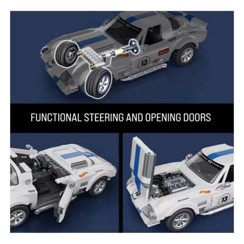 Mattel Brick Shop Hot Wheels Corvette Grand Sport Building Toy Kit