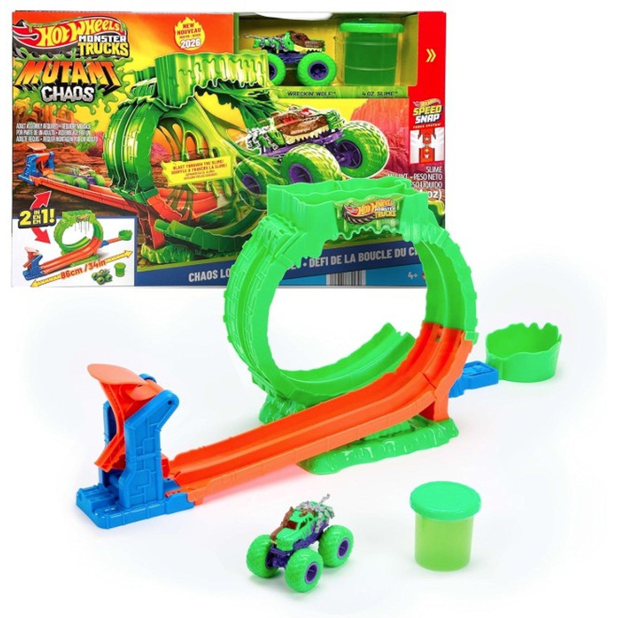 Hot Wheels Mutant Chaos Wreckin' Wolf Loop Challenge Track Set