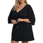 Women's Maxine Plus Size Kimono Tunic Dress Swim Cover Up - Thumbnail 2 of 3