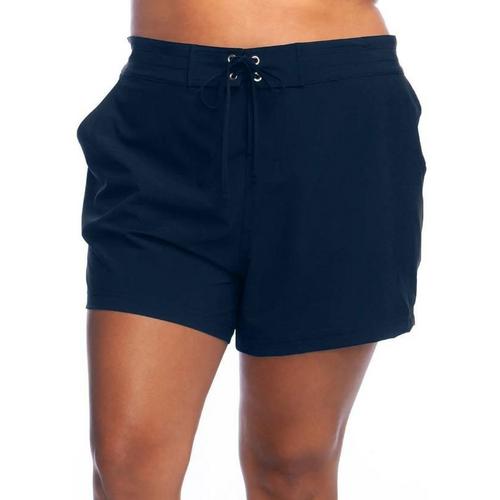 Women's La Blanca Plus Size 4in Swim Boardshorts - Primary Image