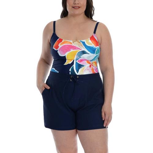 Women's La Blanca Plus Size 4in Swim Boardshorts - Primary Image