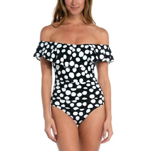 Women's La Blanca Off Shoulder One Piece Swimsuit - Primary Image