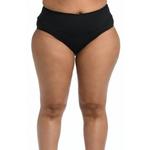 Women's 24th & Ocean Plus Size Solid High Waisted Swim Bottoms - Thumbnail 1 of 2