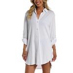 Women's Maxine Button Down Resort Dress Swim Cover Up - Thumbnail 1 of 2