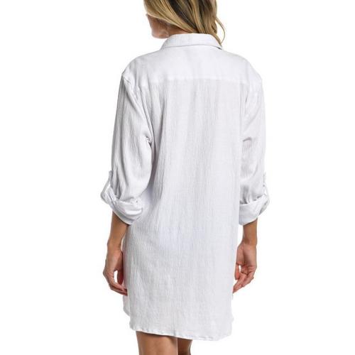Women's Maxine Button Down Resort Dress Swim Cover Up - Primary Image