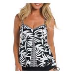 Women's 24th & Ocean Antigua Leaf Fly Away Swim Tankini - Thumbnail 1 of 2