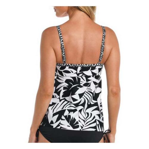 Women's 24th & Ocean Antigua Leaf Fly Away Swim Tankini - Primary Image