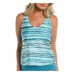 Women's 24th & Ocean Seaside Breeze Crossback Swim Tankini - Thumbnail 1 of 2