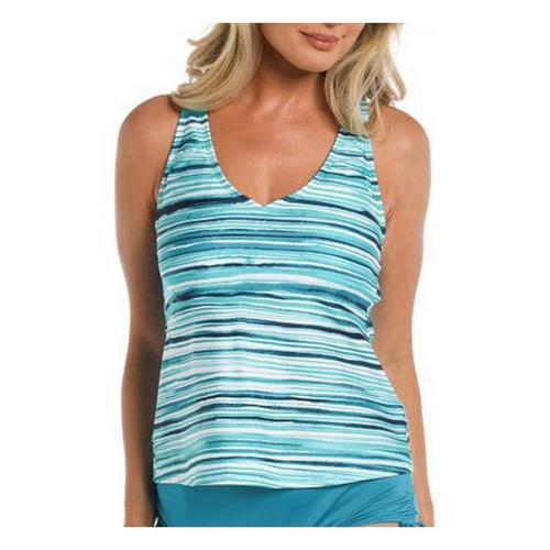 Women's 24th & Ocean Seaside Breeze Crossback Swim Tankini - Primary Image