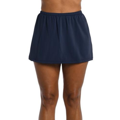 Women's Maxine Solid Skirted Swim Bottoms Swim Skort - Primary Image