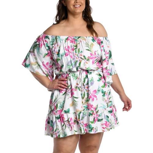 Women's La Blanca Plus Size Off-The-Shoulder Dress Swim Cover Up - Primary Image
