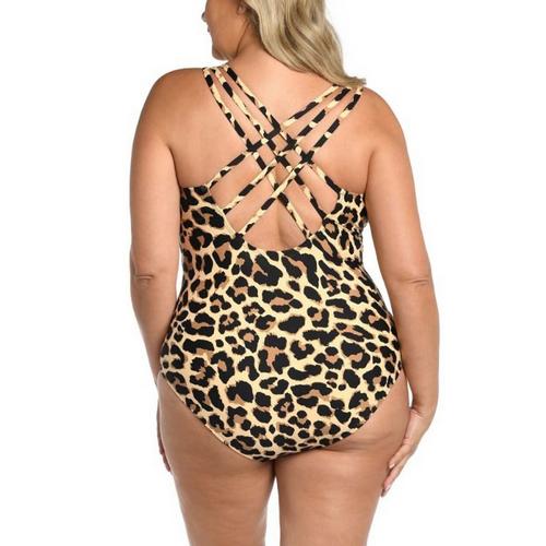 Women's La Blanca Plus Size Cross-Back One Piece Swimsuit - Primary Image