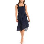 Women's La Blanca Shadow Stripe Tiered Midi Dress Swim Cover Up - Thumbnail 1 of 2