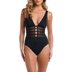 Women's La Blanca Over the Shoulder Mesh One Piece Swimsuit - Thumbnail 1 of 2