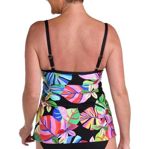 Women's 24th & Ocean Tropiflage Flyaway Underwire Swim Tankini - Primary Image