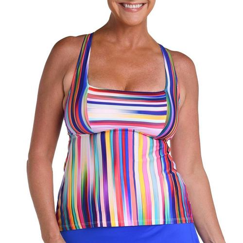 Women's 24th & Ocean Square Neck Swim Tankini - Primary Image