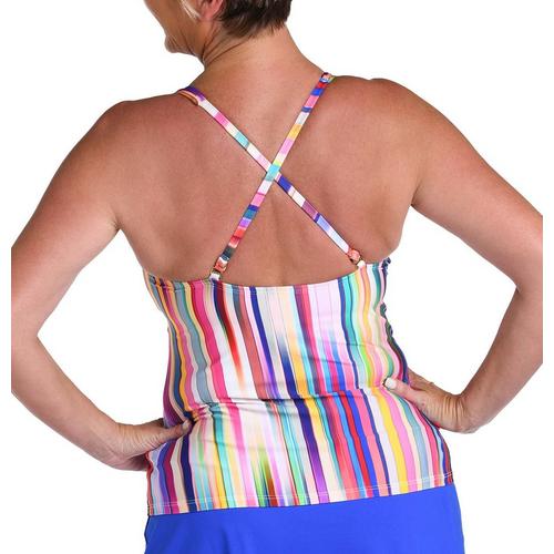 Women's 24th & Ocean Square Neck Swim Tankini - Primary Image