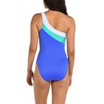 Women's 24th & Ocean Solid One Shoulder One Piece Swimsuit - Thumbnail 1 of 2