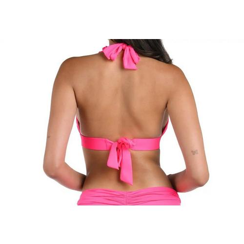 Women's La Blanca Island Goddess Ruffled Banded Halter Swim Bikini Top - Primary Image