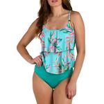 Women's 24th & Ocean Ibiza Palms Two Tiered Swim Tankini - Thumbnail 1 of 3