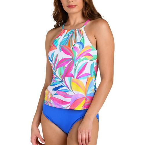 Women's 24th & Ocean Cordoba Underwire High Neck Over The Shoulder Swim Tankini - Primary Image