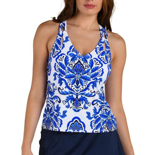 Women's 24th & Ocean Talavera Cutout Over The Shoulder Swim Tankini - Primary Image