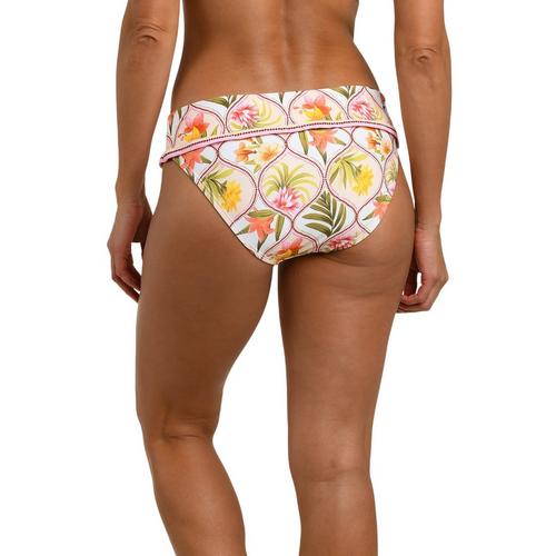 Women's La Blanca Palm Nouveau Ruched Band Hipster Swim Bottoms - Primary Image