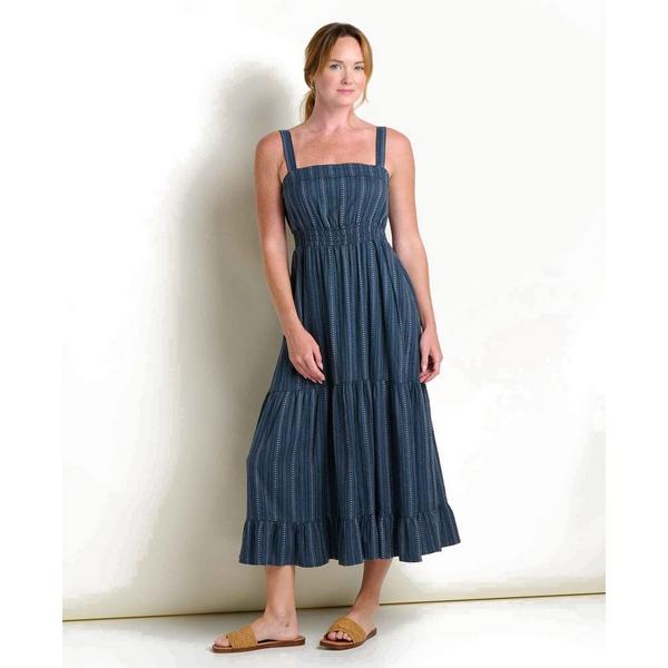 Women's Toad & Co. Taj Hemp Tiered Square Neck Midi Dress