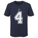 Nike Kids' Dallas Cowboys Dak Prescott #4 2020 Name & Number T-Shirt - Thumbnail 2 of 2