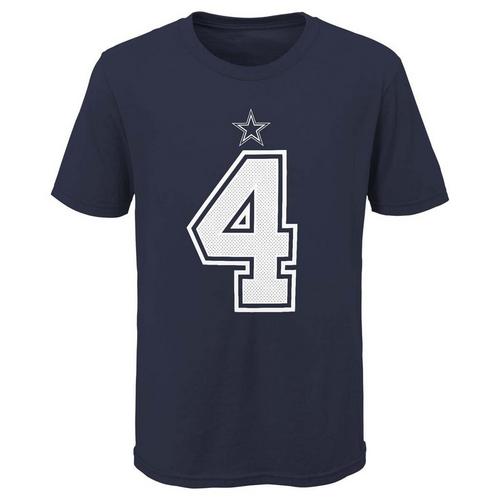 Nike Kids' Dallas Cowboys Dak Prescott #4 2020 Name & Number T-Shirt - Primary Image