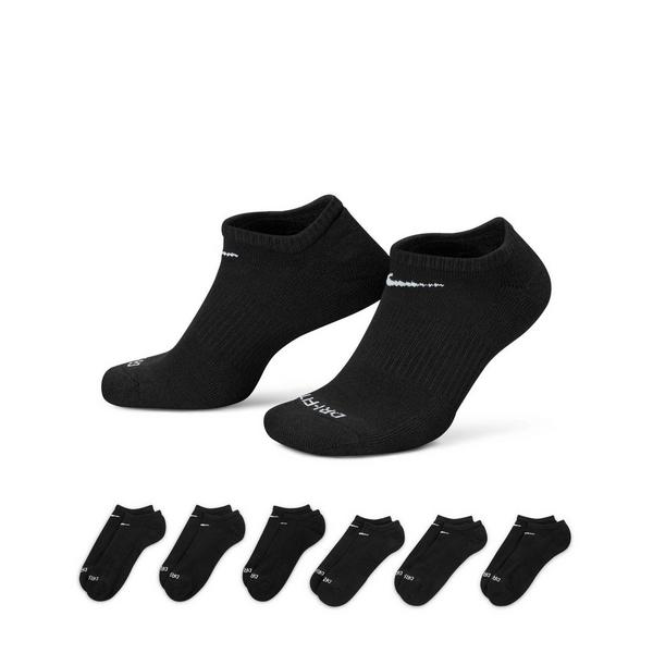 Nike Everyday Plus Cushioned Training Ankle Socks Large Black 6 Pack