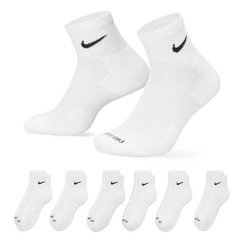 Adult Nike Everyday Plus Cushioned Training Ankles 6 Pack Quarter Running Socks