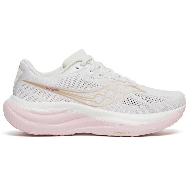 Women's Saucony Ride 19 Running Shoes 11.5 Regular White/Silk