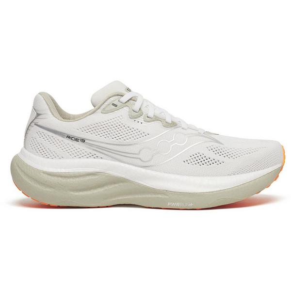 Men's Saucony Ride 19 Running Shoes 11.5 Wide Ivory/Storm