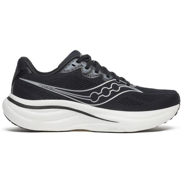 Men's Saucony Ride 19 Running Shoes 10.5 Regular Black/Silver