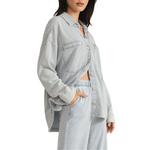 Women's Z Supply All Day Knit Denim Long Sleeve Oversized Shacket - Thumbnail 5 of 12