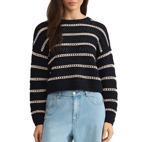Women's Z Supply Estero Stripe Sweater Scoop Neck Pullover Sweater - Primary Image