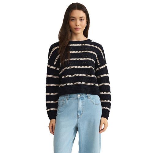 Women's Z Supply Estero Stripe Sweater Scoop Neck Pullover Sweater - Primary Image
