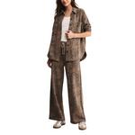 Women's Z Supply All Day Knit Denim Long Sleeve Oversized Shacket - Thumbnail 4 of 4