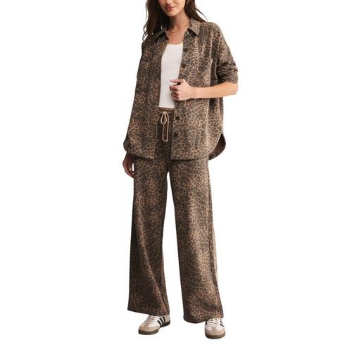 Women's Z Supply All Day Knit Denim Long Sleeve Oversized Shacket - Primary Image