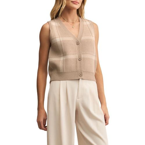 Women's Z Supply Oliver Plaid Sleeveless V-Neck Sweater Vest - Primary Image